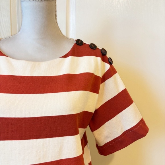 Anthropologie Sunday in Brooklyn Structured Boxy Tee Top Striped Medium - Picture 5 of 14